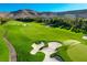 Stunning aerial view of a lush green golf course at 22 Augusta Canyon Way, Las Vegas, NV 89141