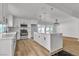 Modern kitchen with white cabinets and large island at 2606 Vegas Valley Dr, Las Vegas, NV 89121