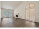 Bright living room with fireplace and sliding glass doors at 3362 Brookfield Dr, Las Vegas, NV 89120