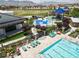 Community pool and playground with mountain views at 10631 Sariah Skye Ave, Las Vegas, NV 89166