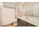 Small bathroom with shower/tub combo and vanity at 928 Crescent Falls St, Henderson, NV 89011