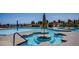 Relaxing pool area with spa and seating at 2904 Linkview Dr, Las Vegas, NV 89134