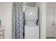 Stackable washer and dryer in a dedicated laundry closet at 3550 Bay Sands Dr # 3053, Laughlin, NV 89029