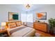 Stylish bedroom with mid-century modern furniture and decor at 620 Avenue C, Boulder City, NV 89005