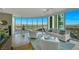 Modern dining area with glass table and panoramic views at 222 Karen Ave # 3307, Las Vegas, NV 89109