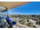 Spacious balcony boasting scenic city and mountain views at 3111 Bel Air Dr # 10H, Las Vegas, NV 89109