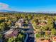 Aerial view of a residential neighborhood, showcasing a house with a red tile roof at 14 Pheasant Ridge Dr, Henderson, NV 89014