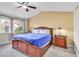 Bright main bedroom with high ceiling and ensuite bathroom at 390 Rushing Creek Ct, Henderson, NV 89014