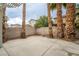 Backyard with covered patio and palm trees at 5413 Carnation Meadow St, Las Vegas, NV 89130