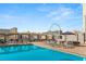 Inviting rooftop pool with comfortable lounge chairs and city views at 211 E Flamingo Rd # 610, Las Vegas, NV 89169