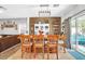 Dining area featuring a wooden table and built-in hutch at 2828 Cattail Cove St, Laughlin, NV 89029