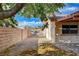 Backyard access with gated entry and mountain views at 637 Paloma Dr, Boulder City, NV 89005