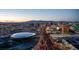 Aerial view of Allegiant Stadium and surrounding cityscape at 7110 Crowntop Cir, Las Vegas, NV 89118