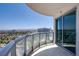 Spacious balcony with stunning panoramic views at 322 Karen Ave # 2807, Las Vegas, NV 89109