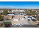 Aerial view showcasing the home's curb appeal and neighborhood setting at 4306 Swandale Ave, Las Vegas, NV 89121