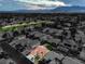 Aerial view of single-Gathering home with mountain views at 5413 Aegean Way, Las Vegas, NV 89149