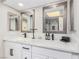 Elegant bathroom with double vanity, marble countertop, and sleek fixtures at 2528 Laconia Ave, Las Vegas, NV 89121