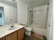 Clean bathroom with tub, shower, and vanity at 8555 W Russell Rd # 2108, Las Vegas, NV 89113