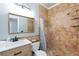 Clean bathroom with a shower and updated finishes at 2104 Stone Croft St, Las Vegas, NV 89134