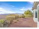 Landscaped backyard with desert plants and mountain views at 2779 Foxtail Creek Ave, Henderson, NV 89052