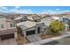 Aerial view of house, driveway, and neighborhood at 6841 Fallen Rock St, North Las Vegas, NV 89084