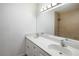 Bathroom with double vanity and large mirror at 204 Orland St # 2, Las Vegas, NV 89107