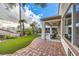 Brick paved patio and artificial turf lawn in backyard at 2341 Cordelia St, Henderson, NV 89044