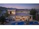 Aerial view of home showcasing backyard pool and patio at 80 Glade Hollow Dr, Las Vegas, NV 89135