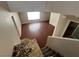 Upstairs view of spacious living room with hardwood floors at 9421 Amber Valley Ln, Las Vegas, NV 89134