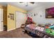 bedroom with a bed, closet, and video game-themed decor at 1071 Nordyke Ave, Henderson, NV 89015