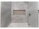 Clean shower with tiled walls and a built-in niche at 4621 Kathleen Ct, Las Vegas, NV 89110