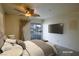 Virtually staged main bedroom with a comfortable bed and balcony access at 3550 Bay Sands Dr # 2044, Laughlin, NV 89029