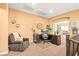 Bright home office with a large desk and comfortable chair at 173 Kirkton St, Henderson, NV 89012