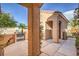 Spacious side patio with access gate, providing additional outdoor space at 2183 Cumberland Hill Dr, Henderson, NV 89052