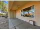 Covered patio with ceiling fan, offering a relaxing outdoor space at 2191 Waterton Rivers Dr, Henderson, NV 89044