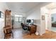 Bright home office with built-in shelving and hardwood floors at 2380 Cold Canyon Ave, North Las Vegas, NV 89086