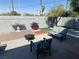 Outdoor patio with seating area, grill, and fire pit at 2804 La Canada St, Las Vegas, NV 89169