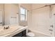 Clean bathroom featuring a bathtub, shower, and vanity at 6423 Tigers Lair Ct, Las Vegas, NV 89130