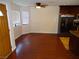 Dining area with hardwood floors and bay window at 8808 River Pines Ct # 201, Las Vegas, NV 89117