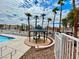 Community gazebo with seating near the pool at 1916 Las Palmas Ln # 214, Laughlin, NV 89029