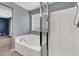 Relaxing bathroom with soaking tub and separate shower at 113 Fiery Hill Ave, Henderson, NV 89011