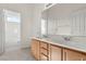 Double vanity bathroom with a shower/tub combo at 916 Temple View Dr, Las Vegas, NV 89110