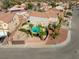 House with a pool and backyard in a residential area at 9675 Flying Eagle Ln, Las Vegas, NV 89123