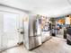 Modern kitchen featuring stainless steel appliances and bar area at 556 Canosa, Las Vegas, NV 89104