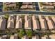 Aerial view showing the community's layout and mountain views at 860 Bobcat Run, Mesquite, NV 89034