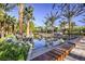 Landscaped community center courtyard with reflecting pool and benches at 11368 Rancho Portena Ave, Las Vegas, NV 89138