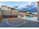 Private backyard basketball court, great for Gathering fun at 12118 Hermesa Colina Ave, Las Vegas, NV 89138