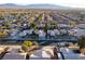 Aerial view of a residential neighborhood with mountain backdrop at 553 Eagle St, Mesquite, NV 89027