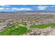 Aerial view of Anthem Del Webb community with golf course and mountain views at 2210 Bensley St, Henderson, NV 89044