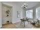 Home office with built-in shelving, a large window, and a modern desk at 2259 Galindo Ct, Henderson, NV 89052